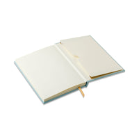Hard Cover Suede Cloth Journal With Pocket | Arch Dot Blue